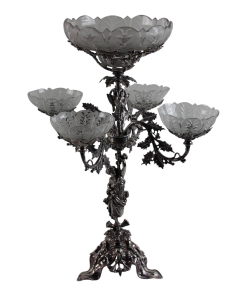 Figural Epergne English Silver Plate C.1850.