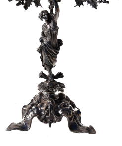 Alternative view of Figural Epergne English Silver Plate C.1850.